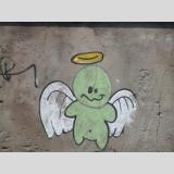 Graffiti /Kleiner, grüner Engel