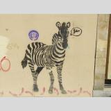 Graffiti /Zebra an der Wand
